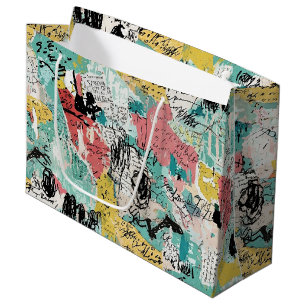 Colourful Urban Graffiti Pattern (2) Large Gift Bag