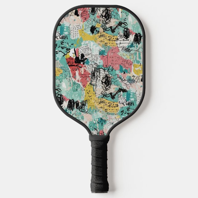 Colourful Urban Graffiti Pattern (2) Pickleball Paddle (Front)