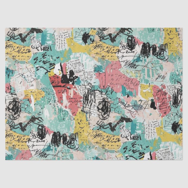 Colourful Urban Graffiti Pattern (2) Tissue Paper (Front)