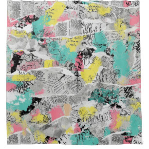 Colourful Urban Graffiti Pattern (3) Shower Curtain