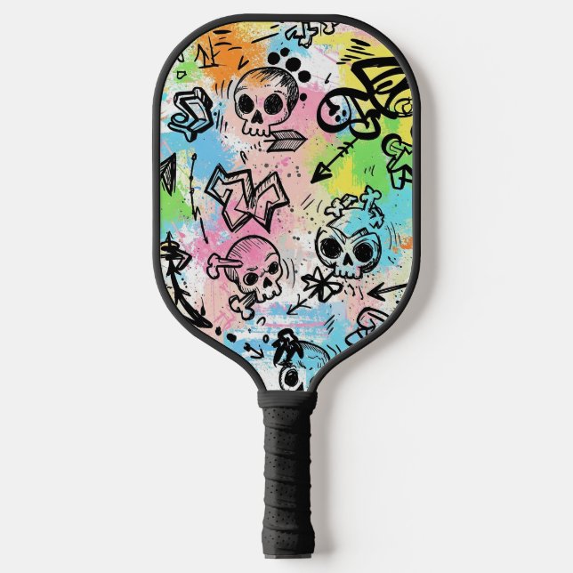 Colourful Urban Graffiti Pattern (6) Pickleball Paddle (Front)
