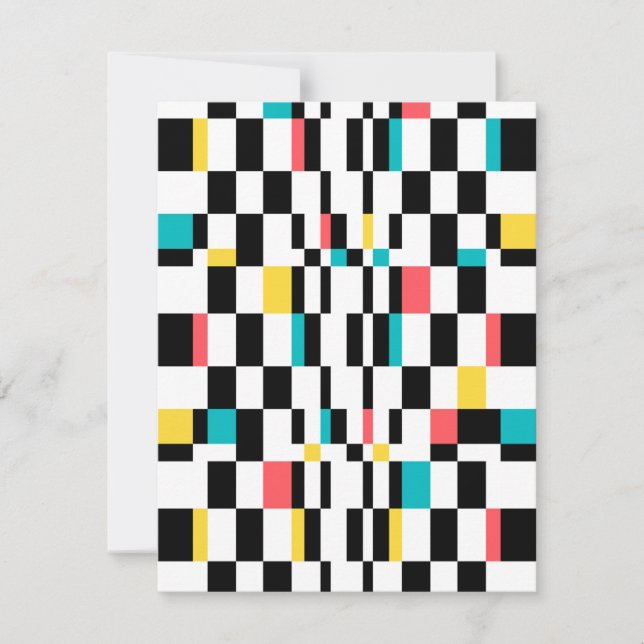 Colourful, urban, modern, trendy geometric pattern card (Front)
