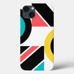 Colourful, urban, trendy, modern geometric art iPhone 13 case