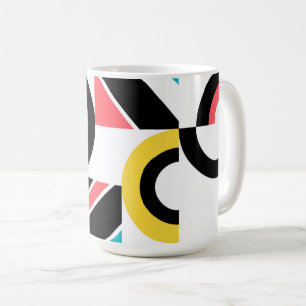 Colourful, urban, trendy, modern geometric art coffee mug