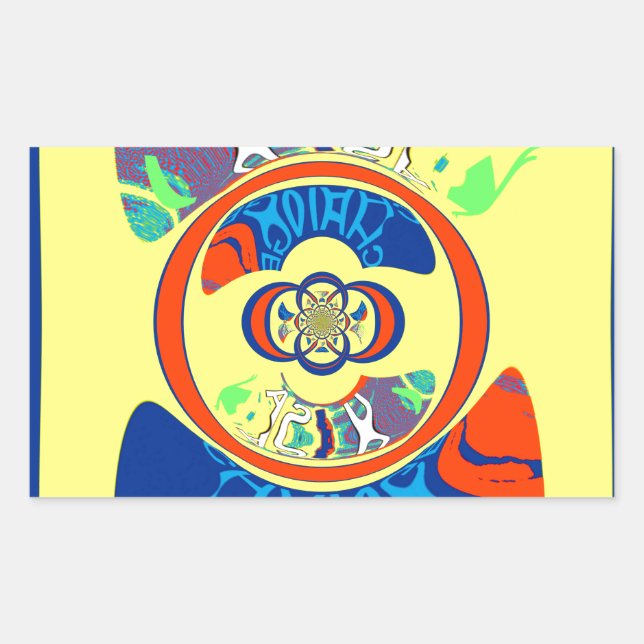 Colourful USA Change: A Festive Design Rectangular Sticker (Front)