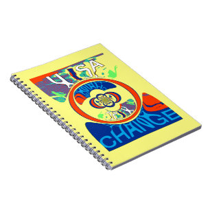 Colourful USA Change: A Festive Design Spiral Notebook