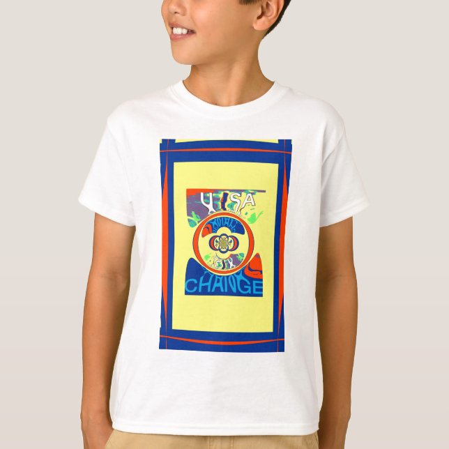 Colourful USA Change: A Festive Design T-Shirt (Front)