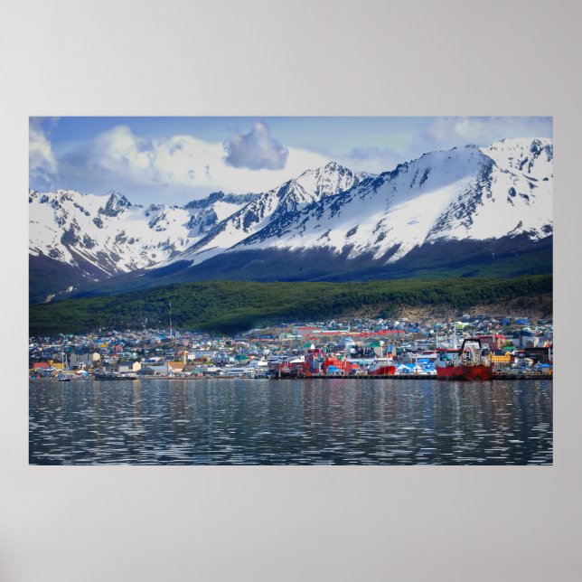 Colourful Ushuaia Tierra del Fuego Patagonia Poster (Front)