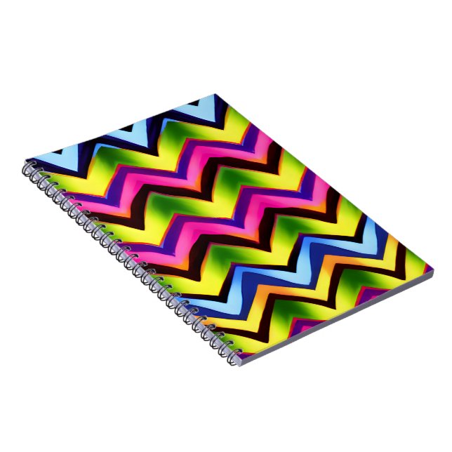 Colourful V Shape Seamless Pattern  Notebook (Right Side)