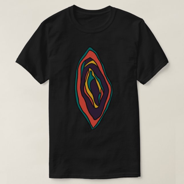 Colourful Vagina Vuvla Sticker T-Shirt (Design Front)
