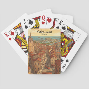 Colourful Valencia Spain Vintage Travel Playing Cards