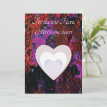 Colourful Valentine Art Flat Holiday Card