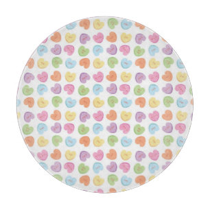 Colourful Valentine Candy Hearts Placemat Holiday Cutting Board