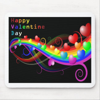 colourful valentine mouse pad