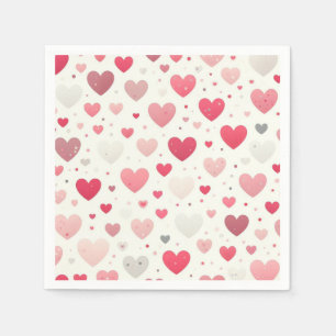 Colourful Valentine's day heart Napkin