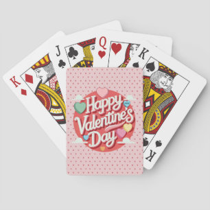 Colourful Valentine's day heart  Playing Cards