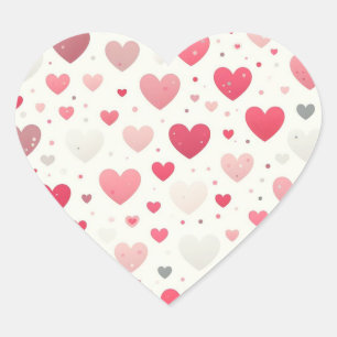 Colourful Valentine's day heart Sticker