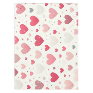 Colourful Valentine's day heart Tablecloth