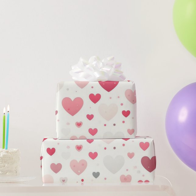 Colourful Valentine's day heart Wrapping Paper (Party Gifts)
