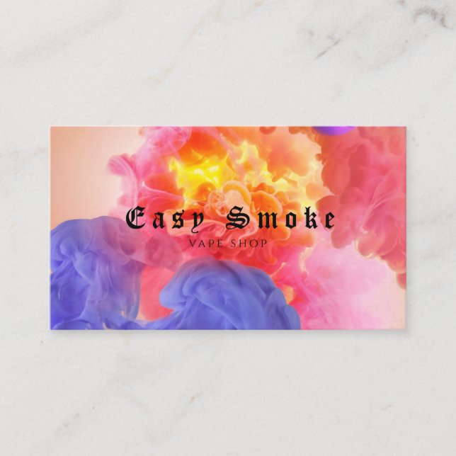 Colourful Vape Shop Business Card (Front)