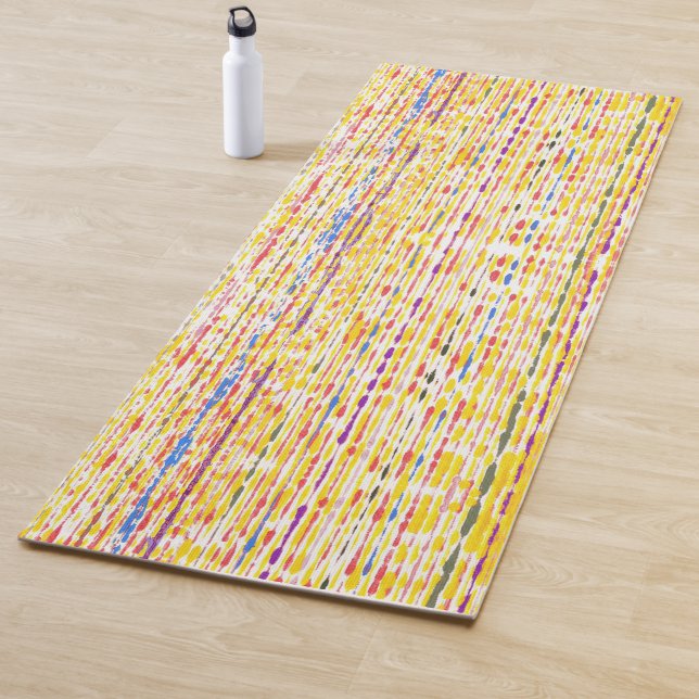 Colourful Variegated Rainbow Raindrops Yoga Mats (In Situ)