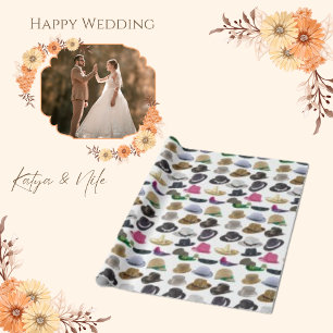 Colourful Variety of Hat, Modern Anniversary Wrapping Paper
