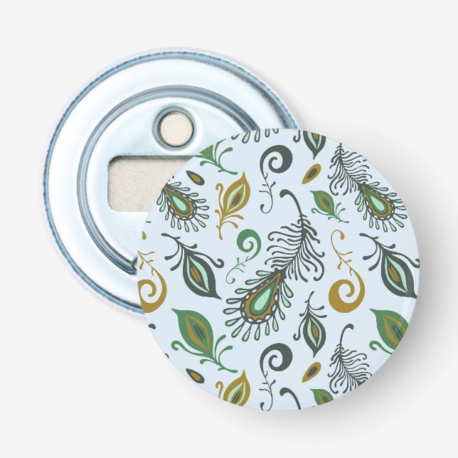 Colourful Various Feathers Bottle Opener (Front)