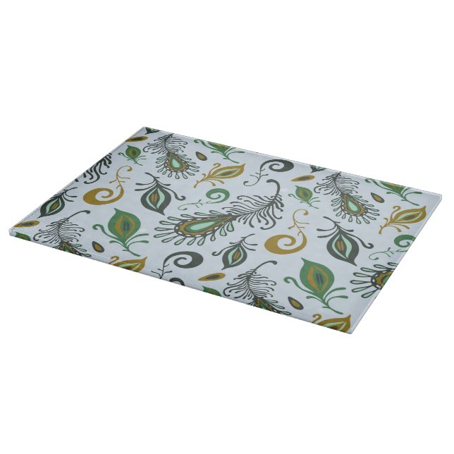 Colourful Various Feathers Cutting Board (Corner)