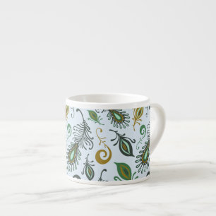 Colourful Various Feathers Espresso Cup