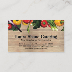 Colourful Vegetables Catering Restaurant Business Card