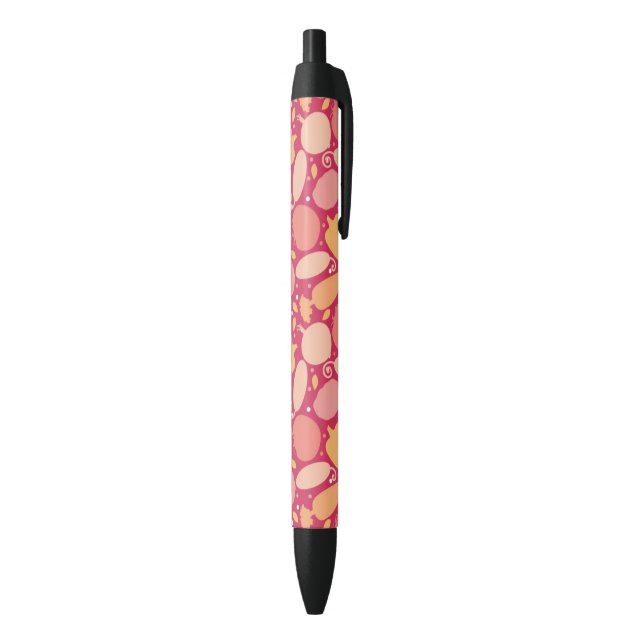 Colourful vegetables pattern black ink pen (Bottom (Vertical))