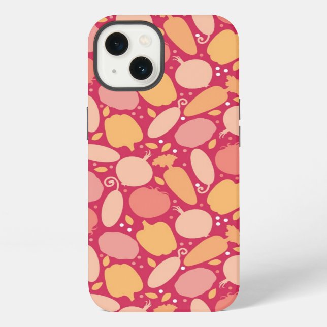 Colourful vegetables pattern iPhone case (Back)