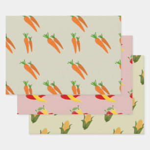 Colourful Veggie Wrapping Paper Pack