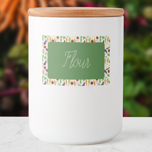 Colourful Veggies Food Label (Creator Uploaded)