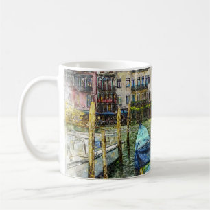 Colourful Venice Italy Gondola Painting Scene Coffee Mug
