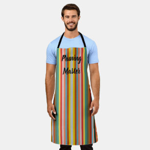 Colourful Vertical Retro Stripes Apron