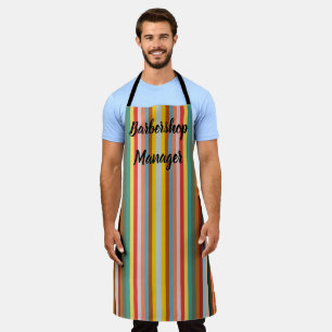Colourful Vertical Retro Stripes  Apron