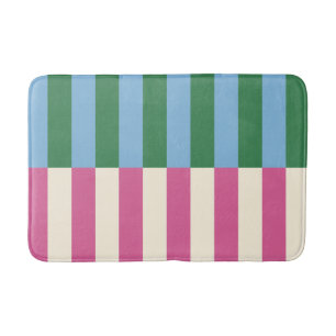 Colourful Vertical Striped Pattern Bath Mat
