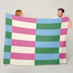 Colourful Vertical Striped Pattern Fleece Blanket