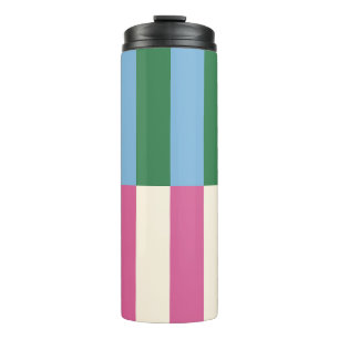 Colourful Vertical Striped Pattern Thermal Tumbler