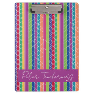 Colourful Vertical Stripes Clipboard
