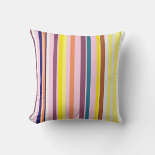 Colourful Vertical Stripes  Cushion