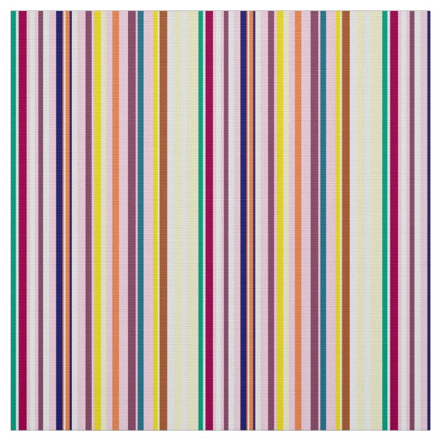 Colourful Vertical Stripes Fabric (Swatch)