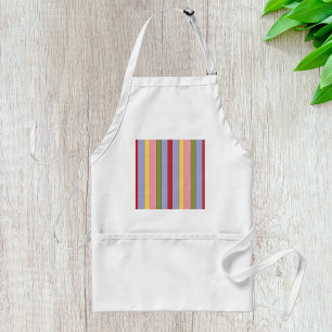 Colourful Vertical Stripes Pattern Standard Apron