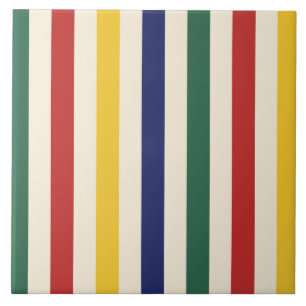 Colourful Vertical Stripes Tile