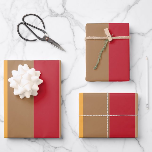Colourful Vertical Stripes  Wrapping Paper Sheet (Front)
