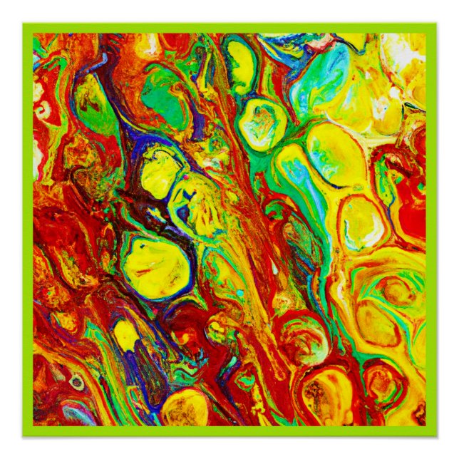 Colourful Vibrance Pattern Poster (Front)