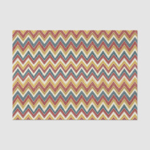 Colourful Vibrant Boho Chic Zigzag Chevron Pattern Tissue Paper