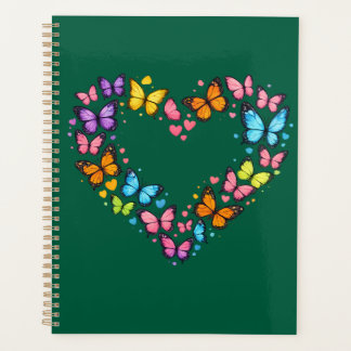 Colourful Vibrant Butterfly Heart Planner