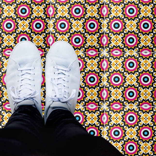 Colourful Vibrant Ethnic Mosaic Geometric  Tile (Creator Uploaded)